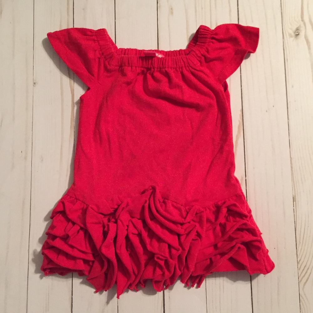 Red Ruffle Tunic Dress Top Baby Girl CR Kids